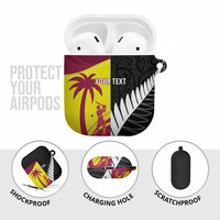 New Zealand and West Indies Cricket Custom AirPods Case Black Cap Windies Together LT14 - Polynesian Pride