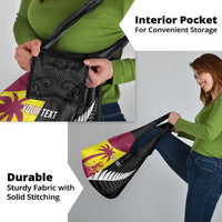 New Zealand and West Indies Cricket Custom Grocery Bag Black Cap Windies Together - Polynesian Pride