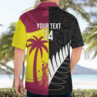 New Zealand and West Indies Cricket Custom Hawaiian Shirt Black Cap Windies Together LT14 - Polynesian Pride