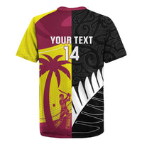 New Zealand and West Indies Cricket Custom Rugby Jersey Black Cap Windies Together LT14 - Polynesian Pride