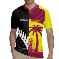 New Zealand and West Indies Cricket Custom Rugby Jersey Black Cap Windies Together LT14 - Polynesian Pride