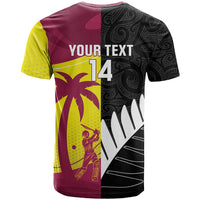 New Zealand and West Indies Cricket Custom T Shirt Black Cap Windies Together LT14 - Polynesian Pride