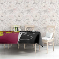 New Zealand and West Indies Cricket Custom Tablecloth Black Cap Windies Together - Polynesian Pride