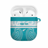 New Zealand Silver Fern Cricket Custom AirPods Case Black Cap Teal Maori Pattern LT14 Teal - Polynesian Pride