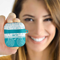 New Zealand Silver Fern Cricket Custom AirPods Case Black Cap Teal Maori Pattern LT14 - Polynesian Pride