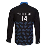 New Zealand Silver Fern Cricket Custom Family Matching Puletasi and Hawaiian Shirt Black Cap T20 Version - Polynesian Pride