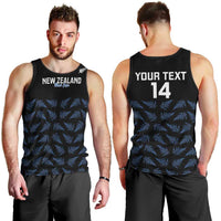 New Zealand Silver Fern Cricket Custom Men Tank Top Black Cap T20 Version - Polynesian Pride