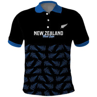 New Zealand Silver Fern Cricket Custom Polo Shirt Black Cap T20 Version LT14 Black - Polynesian Pride