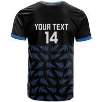 New Zealand Silver Fern Cricket Custom T Shirt Black Cap T20 Version - Polynesian Pride