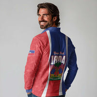 Personalized Haiti 1804 Long Sleeve Polo Shirt Happy Ayiti Independence Day LT14 - Polynesian Pride