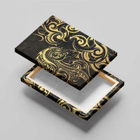 Gold And Black Aotearoa Horse Racing Canvas Wall Art NZ Maori Pattern LT14 - Polynesian Pride