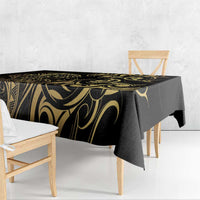 Gold And Black Aotearoa Horse Racing Tablecloth NZ Maori Pattern LT14 - Polynesian Pride
