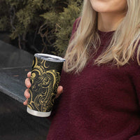 Gold And Black Aotearoa Horse Racing Tumbler Cup NZ Maori Pattern LT14 - Polynesian Pride