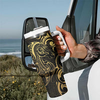 Gold And Black Aotearoa Horse Racing Tumbler With Handle NZ Maori Pattern LT14 - Polynesian Pride