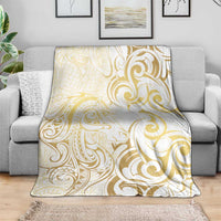 Gold And White Aotearoa Horse Racing Blanket NZ Maori Pattern LT14 - Polynesian Pride