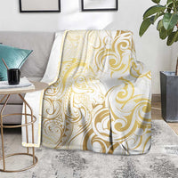 Gold And White Aotearoa Horse Racing Blanket NZ Maori Pattern LT14 - Polynesian Pride