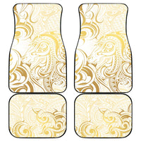 Gold And White Aotearoa Horse Racing Car Mats NZ Maori Pattern LT14 - Polynesian Pride