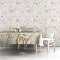 Gold And White Aotearoa Horse Racing Tablecloth NZ Maori Pattern LT14 - Polynesian Pride