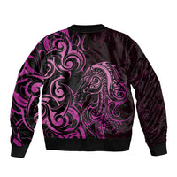 Pink Aotearoa Horse Racing Bomber Jacket NZ Maori Pattern LT14 - Polynesian Pride