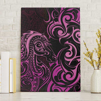 Pink Aotearoa Horse Racing Canvas Wall Art NZ Maori Pattern LT14 Without Frame Pink - Polynesian Pride
