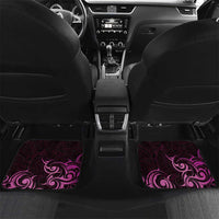 Pink Aotearoa Horse Racing Car Mats NZ Maori Pattern LT14 Set 2pcs - Back Pink - Polynesian Pride