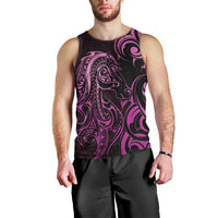 Pink Aotearoa Horse Racing Men Tank Top NZ Maori Pattern LT14 - Polynesian Pride