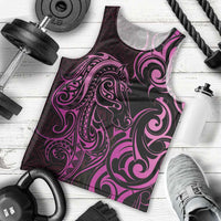 Pink Aotearoa Horse Racing Men Tank Top NZ Maori Pattern LT14 - Polynesian Pride