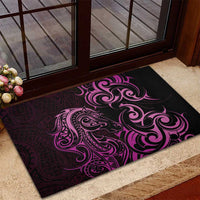 Pink Aotearoa Horse Racing Rubber Doormat NZ Maori Pattern LT14 - Polynesian Pride