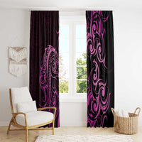 Pink Aotearoa Horse Racing Window Curtain NZ Maori Pattern LT14 - Polynesian Pride