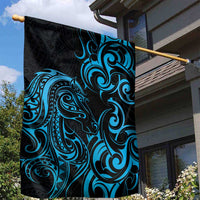 Blue Aotearoa Horse Racing Garden Flag NZ Maori Pattern LT14 - Polynesian Pride
