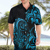 Blue Aotearoa Horse Racing Hawaiian Shirt NZ Maori Pattern LT14 - Polynesian Pride