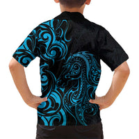 Blue Aotearoa Horse Racing Hawaiian Shirt NZ Maori Pattern LT14 - Polynesian Pride