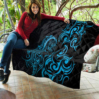 Blue Aoteara Horse Racing Quilt NZ Maori Pattern