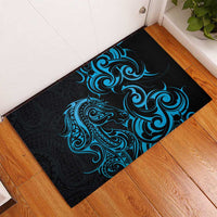 Blue Aotearoa Horse Racing Rubber Doormat NZ Maori Pattern LT14 - Polynesian Pride