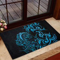 Blue Aotearoa Horse Racing Rubber Doormat NZ Maori Pattern LT14 - Polynesian Pride
