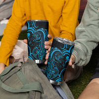 Blue Aotearoa Horse Racing Tumbler Cup NZ Maori Pattern LT14 - Polynesian Pride