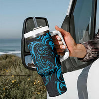 Blue Aotearoa Horse Racing Tumbler With Handle NZ Maori Pattern LT14 - Polynesian Pride