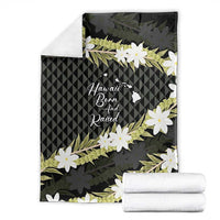 Born And Raised Aloha Hawaii Blanket Kanaka Kakau Hawaiian Tiare Pakalana Lei - Polynesian Pride