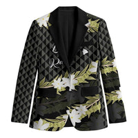 Born And Raised Aloha Hawaii Blazer Kanaka Kakau Hawaiian Tiare Pakalana Lei - Polynesian Pride