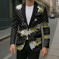 Born And Raised Aloha Hawaii Blazer Kanaka Kakau Hawaiian Tiare Pakalana Lei - Polynesian Pride