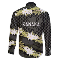 Born And Raised Aloha Hawaii Family Matching Off The Shoulder Long Sleeve Dress and Hawaiian Shirt Kanaka Kakau Hawaiian Tiare Pakalana Lei - Polynesian Pride