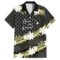 Born And Raised Aloha Hawaii Family Matching Short Sleeve Bodycon Dress and Hawaiian Shirt Kanaka Kakau Hawaiian Tiare Pakalana Lei - Polynesian Pride