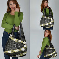 Born And Raised Aloha Hawaii Grocery Bag Kanaka Kakau Hawaiian Tiare Pakalana Lei - Polynesian Pride