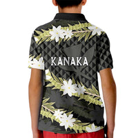 Born And Raised Aloha Hawaii Kid Polo Shirt Kanaka Kakau Hawaiian Tiare Pakalana Lei - Polynesian Pride