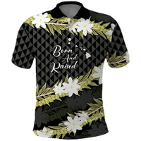 Born And Raised Aloha Hawaii Polo Shirt Kanaka Kakau Hawaiian Tiare Pakalana Lei - Polynesian Pride