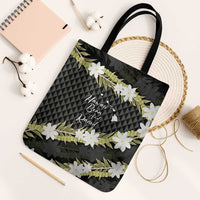 Born And Raised Aloha Hawaii Tote Bag Kanaka Kakau Hawaiian Tiare Pakalana Lei - Polynesian Pride