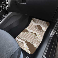 Brown Hawaii Tiare and Shell Lei Car Mats Hawaiian Palaka Luxury Vibes - Polynesian Pride
