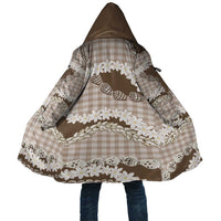 Brown Hawaii Tiare and Shell Lei Cloak Hawaiian Palaka Luxury Vibes - Polynesian Pride