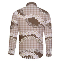 Brown Hawaii Tiare and Shell Lei Family Matching Mermaid Dress and Hawaiian Shirt Hawaiian Palaka Luxury Vibes - Polynesian Pride