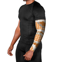 Orange Hawaii Tiare and Shell Lei Arm Sleeves Hawaiian Palaka Luxury Vibes LT14 - Polynesian Pride